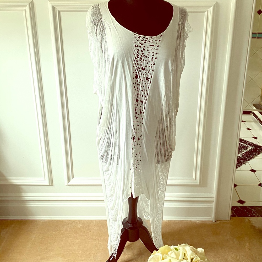 White cotton stretch top or dress